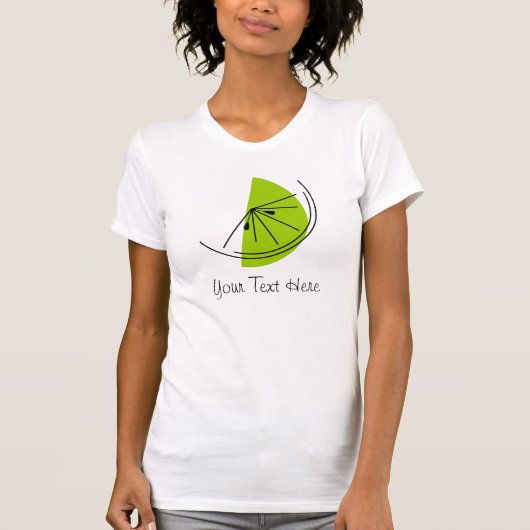 Citrus Limoen "Jouw tekst" Dames T-shirt (Voorkant)