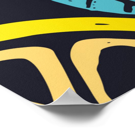 Citrus limoen lemon doedle hand getekend patroonpa poster (Hoek)