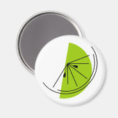 Citrus Limoen magnet ronde (Voorkant / Achterkant)