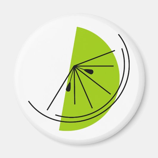 Citrus Limoen magnet ronde (Voorkant)