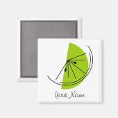 Citrus Limoen Name magnet square (Voorkant / Achterkant)