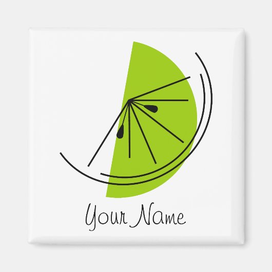 Citrus Limoen Name magnet square (Voorkant)