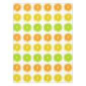 Citrus Limoen, Oranje en Lemon Polka Dot Slices Tafelkleed (Voorkant)
