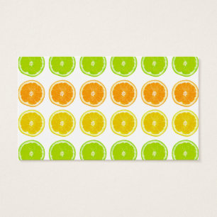 Citrus Limoen, Oranje en Lemon Polka Dot Slices Visitekaartjes