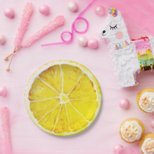Citrus Limoen papier picknick partij Collectie Papieren Bordje