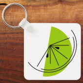 Citrus Limoen sleutelhanger aluminium vierkant (Voorkant)