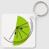 Citrus Limoen sleutelhanger aluminium vierkant (Achterkant)