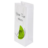 Citrus Limoen Tekst geschenkzak wijn Cadeautas (Voorkant Gekanteld)