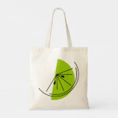 Citrus Limoen tweezijdige canvas tas (Achterkant)