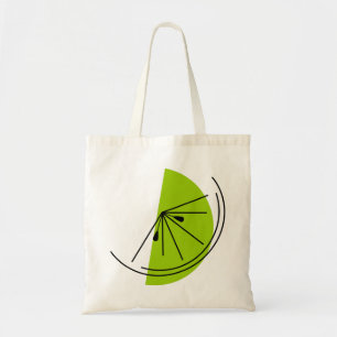 Citrus Limoen tweezijdige canvas tas