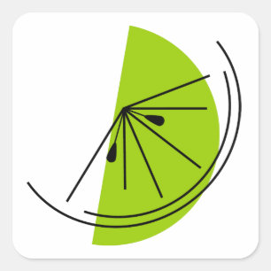 Citrus-Limoen-vierkant Vierkante Sticker