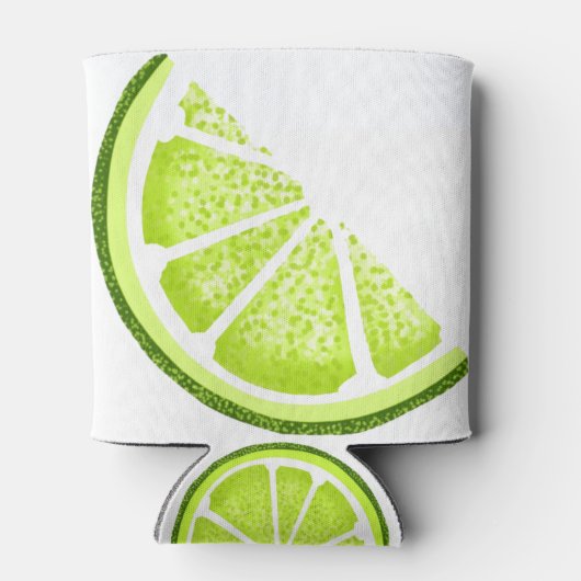 Citrus Limoen Wedge Slice Blikjeskoeler (Achterkant)