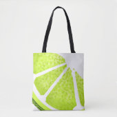 Citrus Limoen Wedge Slice Tote Bag (Voorkant)