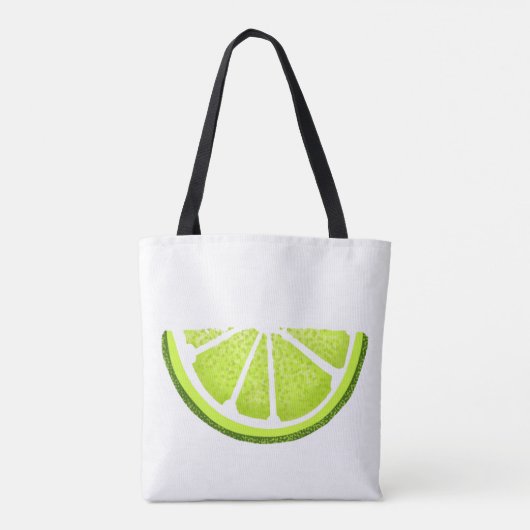 Citrus Limoen Wedge Slice Tote Bag (Achterkant)