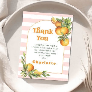 Citrus Little Cutie 1st Birthday Thank You Card Bedankkaart