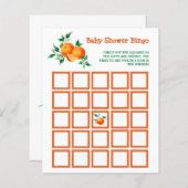 Citrus Little Cutie Baby shower Bingo Game Kaart (Voorkant / Achterkant)