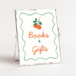 Citrus Little Cutie Baby shower Boeken en geschenk Poster