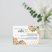 Citrus Little Cutie Baby shower Book Request Kaart (Staand voorkant)