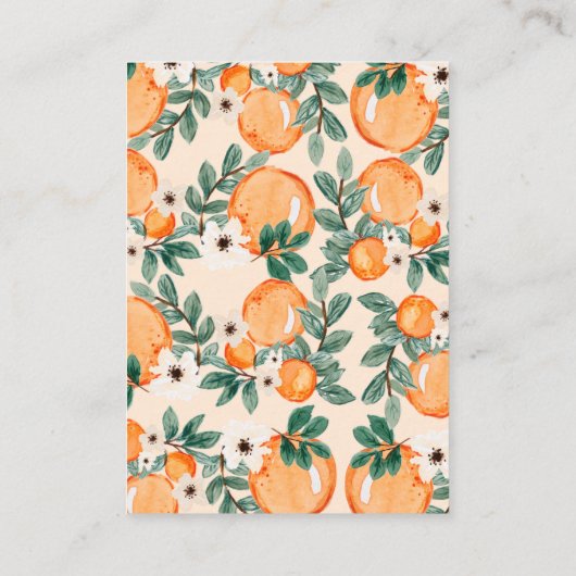 Citrus Little Cutie Baby shower Book Request Kaart (Achterkant)