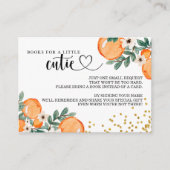 Citrus Little Cutie Baby shower Book Request Kaart (Voorkant)