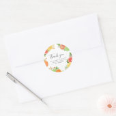 Citrus Little Cutie Baby shower Dank u Ronde Sticker (Envelop)