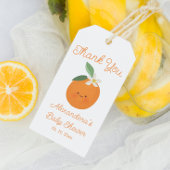 Citrus Little Cutie Baby shower Dank u voor uw gun Cadeaulabel