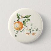 Citrus Little Cutie Baby Shower Grandma To Be Ronde Button 5,7 Cm (Voorkant)
