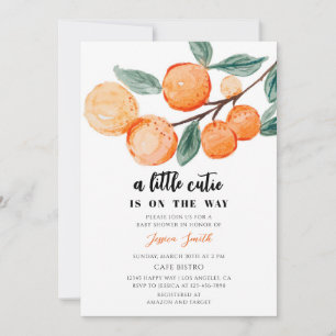 Citrus Little Cutie Baby Shower Kaart