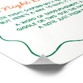 Citrus Little Cutie Baby shower Late Night Luiers Poster (Hoek)