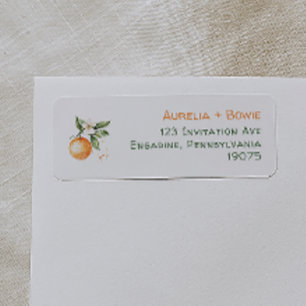 Citrus Little Cutie Baby Shower Retouradres Etiket