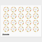 Citrus Little Cutie Baby shower Ronde Sticker (Vel)