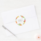 Citrus Little Cutie Baby shower Ronde Sticker (Envelop)