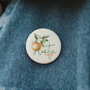 Citrus Little Cutie Baby Shower Tante Wordt Ronde Button 5,7 Cm