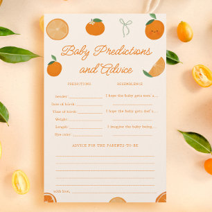 Citrus Little Cutie Baby shower voorspellingen spe