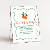 Citrus Little Cutie Baby shower Zeg geen Baby Poster