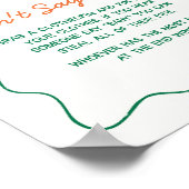 Citrus Little Cutie Baby shower Zeg geen Baby Poster (Hoek)