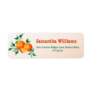 Citrus Little Cutie Blossom Oranje Baby shower Etiket