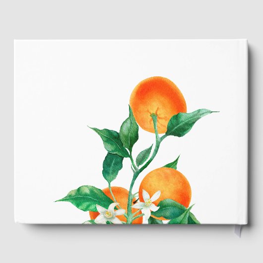 Citrus Little Cutie Gender Neutral Baby shower Gastenboek (Achterkant)