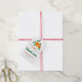 Citrus Little Cutie Greenery Oranje Baby shower Cadeaulabel (Met Touw)