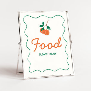 Citrus Little Cutie Modern Baby shower eten Poster