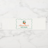 Citrus Little Cutie Modern Baby shower Waterfles Etiket (Enkel label)