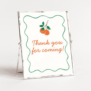 Citrus Little Cutie Modern Bedankt voor je komst Poster