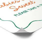 Citrus Little Cutie Moderne baby's zijn zoet Poster (Hoek)