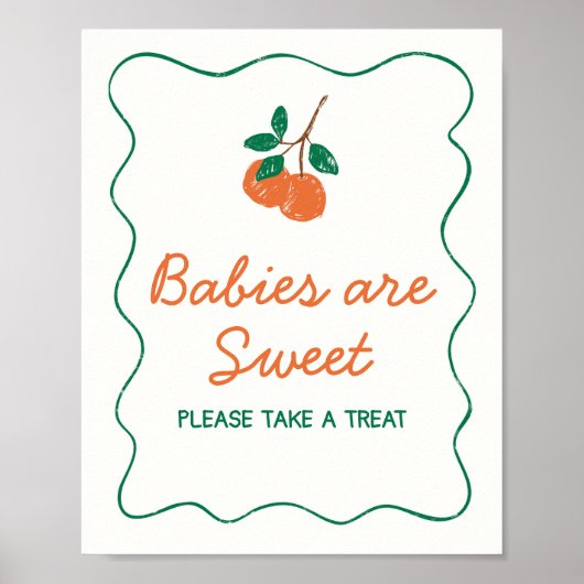 Citrus Little Cutie Moderne baby's zijn zoet Poster (Voorkant)