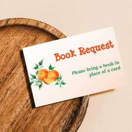 Citrus Little Cutie Oranje Baby shower Book Game Visitekaartje