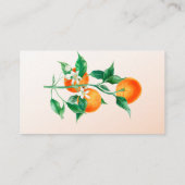 Citrus Little Cutie Oranje Baby shower Game Visitekaartje (Achterkant)