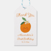 Citrus Little Cutie Verjaardag Dank u wel Cadeaulabel (Voorkant)