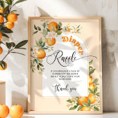 Citrus luier loterij cutie baby shower poster