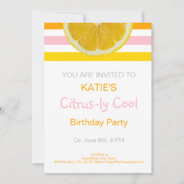 Citrus-ly Cool Birthday uitnodiging