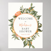Citrus Main Squeeze Baby shower Welcome Sign Poster (Voorkant)